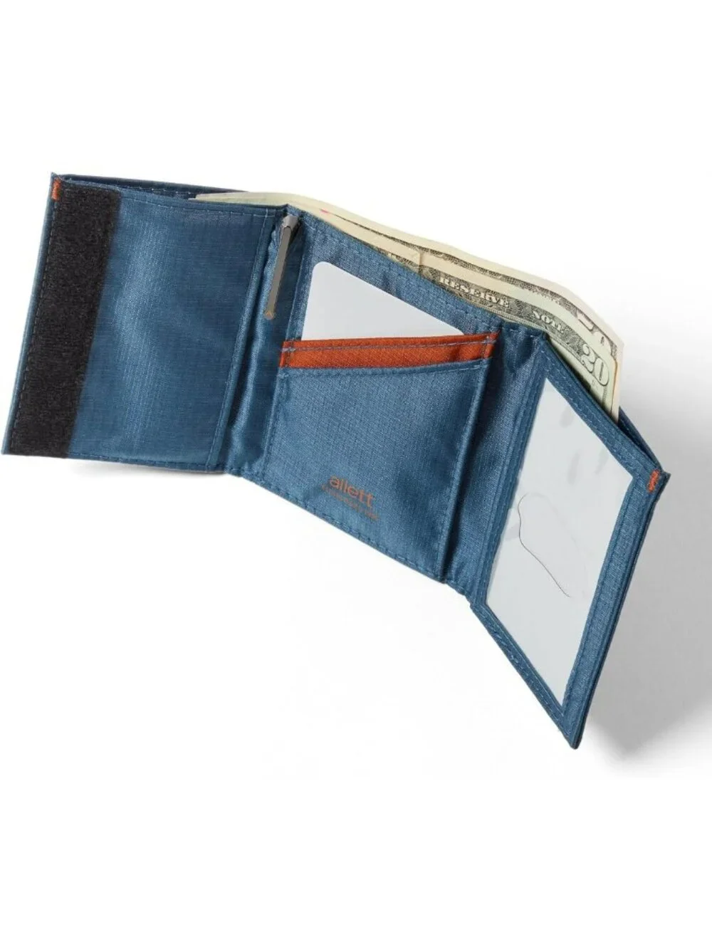RFID Blocking Trifold Wallet for Men & Women - Durable Nylon, Indigo Blue Color